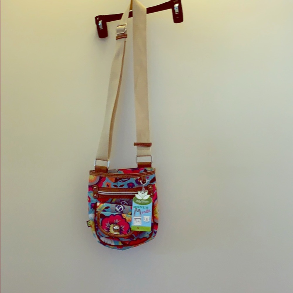 Lily Bloom Blue Floral Bird Crossbody Bag NWT Wallet Mini Summer Spring‎